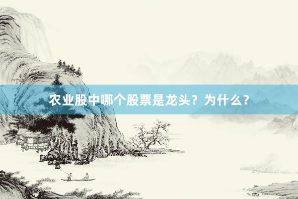 农业股中哪个股票是龙头？为什么？