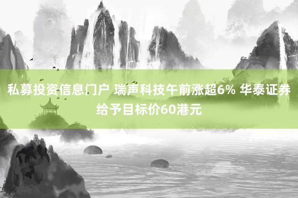 私募投资信息门户 瑞声科技午前涨超6% 华泰证券给予目标价60港元