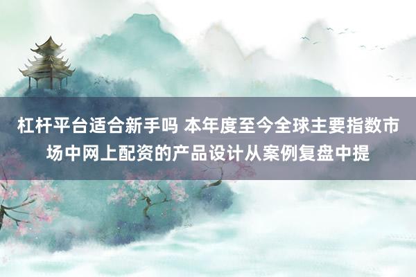 杠杆平台适合新手吗 本年度至今全球主要指数市场中网上配资的产品设计从案例复盘中提