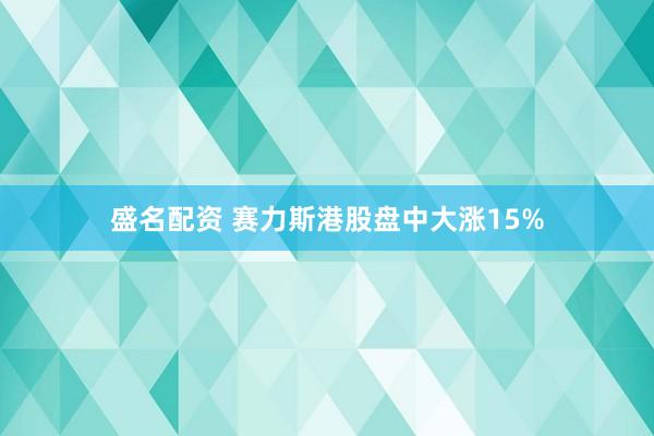 盛名配资 赛力斯港股盘中大涨15%